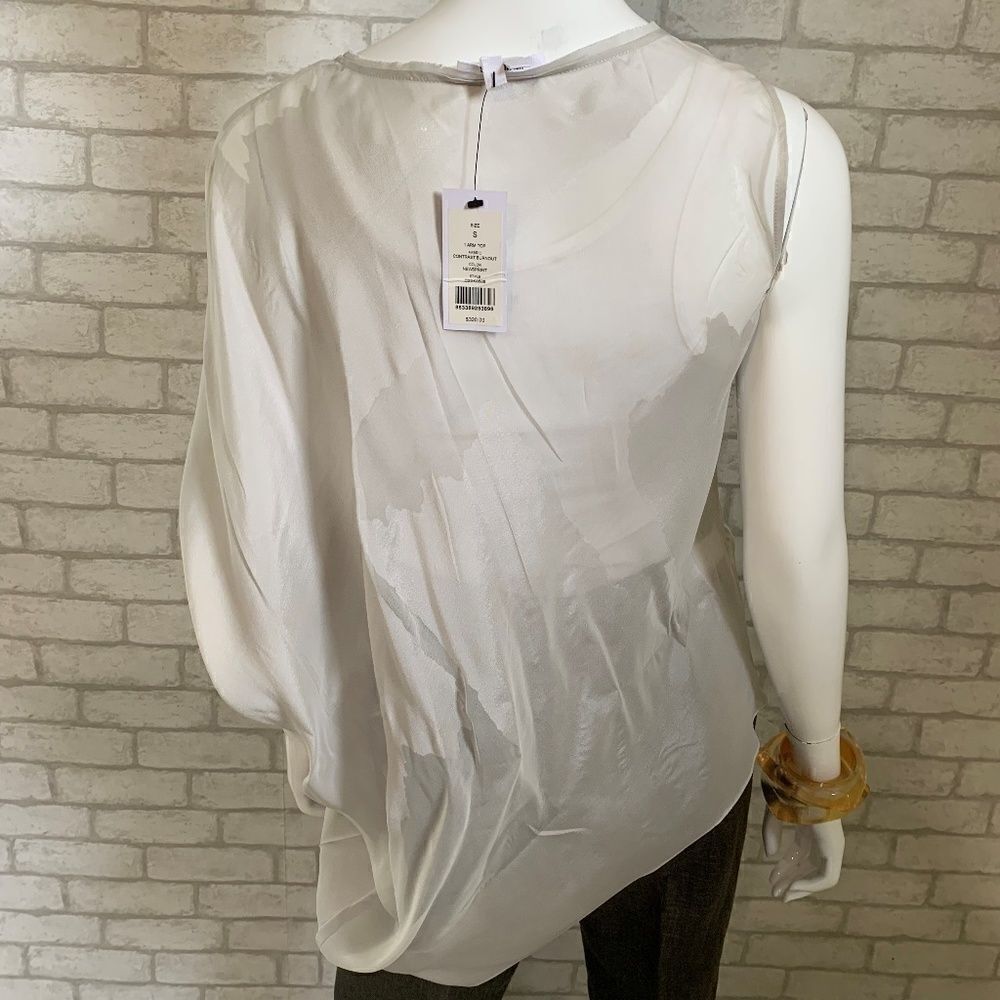NWT Helmut Lang silk one-arm asymmetical top-S - Picture 8 of 10